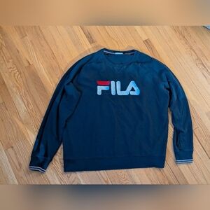 Fila Blue Crewneck Top with Red and White Logo